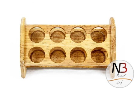 عکس محصول - جا-ادویه-چوبی-8-تایی-پایه-کج-یونیک-مدل-un-6103