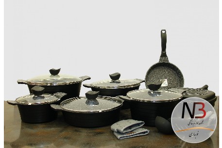سرویس-قابلمه-16-پارچه-مشکی-گرانیت-لاین-7720-یونیک