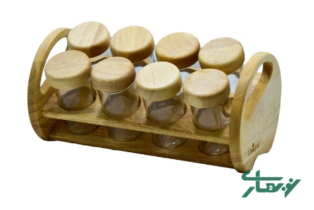 ست ادویه 8تایی چوبی یونیک مدل 6139