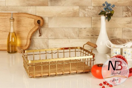 سبد-فلزی-مستطیل-بزرگ-طلایی-411330-مدل-کاریزما-بی-وی-کی