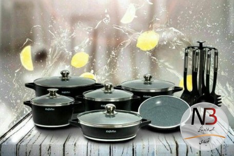 عکس محصول - سرویس-قابلمه-کاج-18-پارچه-گرانیت-مدل-ارکید-kaj