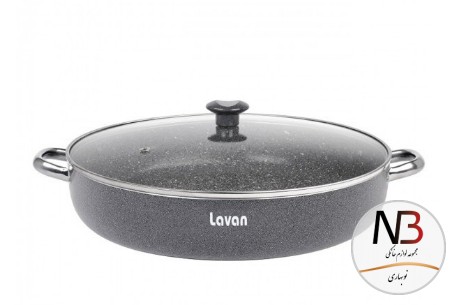 عکس محصول - تابه-لاوان-مدل-تیتان-سایز-34-درب-پیرکس-lavan