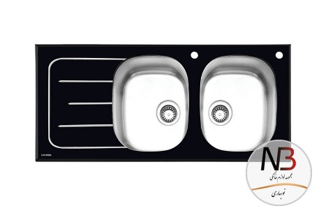 سینک-ظرفشویی-ایلیا-استیل-شیشه-ای-مدل-iliasteel8011