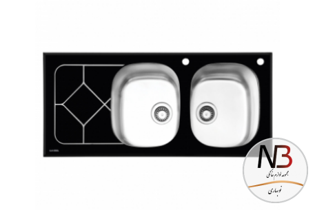 سینک-آشپزخانه-ایلیا-استیل-شیشه-ای-مدلiliasteel8012