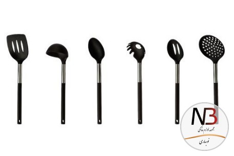 عکس محصول - کفگیر-ملاقه-7-پارچه-مشکی-110-2557-عرشیا