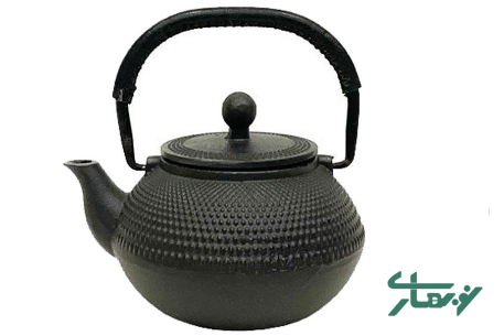 قوری-چدن-دسته-چرمی-طرح-نقطه-ای-یونیک-کد-6032