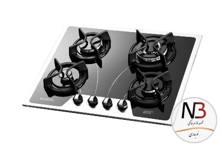 اجاق-گاز-ایلیا-استیل-شیشه-ایی-مدل-iliasteel-g408