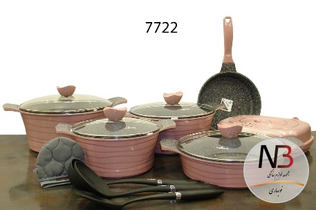 عکس محصول - سرویس-قابلمه-16-پارچه-سبز-آبی-کلاسیک-7713-یونیک