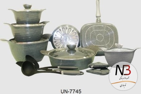 عکس محصول - سرویس-قابلمه-16-پارچه-سبز-آبی-کلاسیک-7713-یونیک