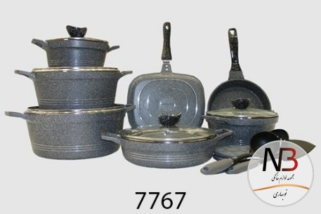 عکس محصول - سرویس-قابلمه-16-پارچه-سبز-آبی-کلاسیک-7713-یونیک