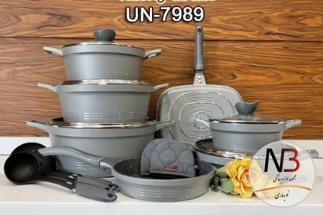 عکس محصول - سرویس-قابلمه-16-پارچه-سبز-آبی-کلاسیک-7713-یونیک