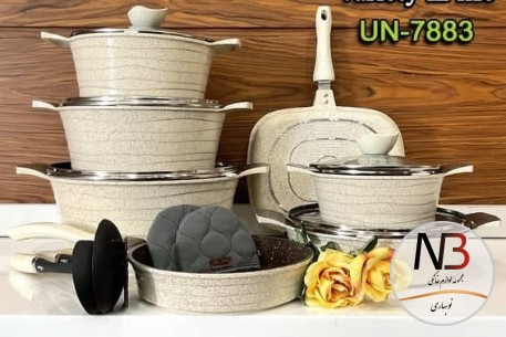 عکس محصول - سرویس-قابلمه-16-پارچه-سبز-آبی-کلاسیک-7713-یونیک