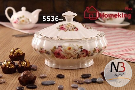 شکلات-خوری-سفید-گلدار-5536-هوم-کینگ