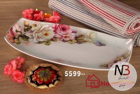 دیس-رولت-گلدار-سفید-5599-هوم-کینگ