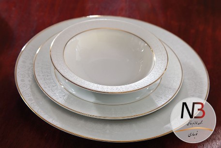 عکس محصول - سرویس-28پارچه-سپید-صدف-زرین