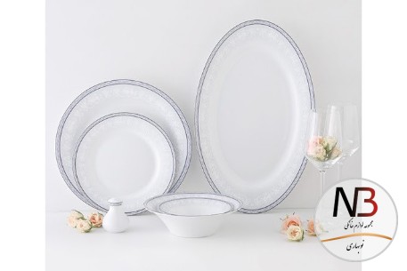 عکس محصول - سرویس-108پارچه-12نفره-وایت-رز-زرین