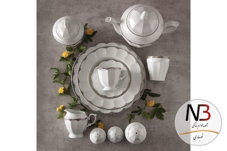 عکس محصول - سرویس-چینی-103-پارچه-زرین-پیکره-نئوکلاسیک-مدل-ایساتیس-پلاتینی