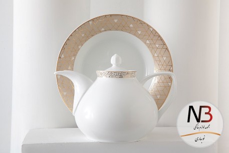 عکس محصول - محتویات-سرویس-108پارچه-ژئومتریکال-نقره-ای-زرین