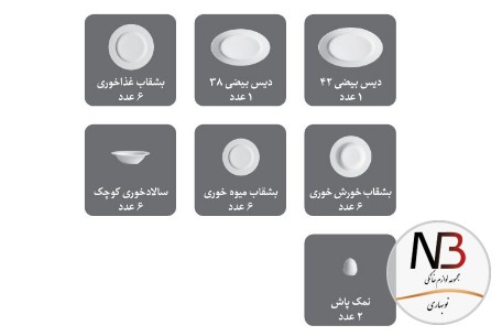 عکس محصول - سرویس-چینی-28پارچه-برایدال-زرین