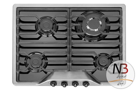 اجاق-صفحه-ای-استیل-و-شیشه-مشکی-چهار-شعله-مدل-ریتا-درسا