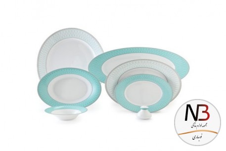 عکس محصول - سرویس-108پارچه-12نفره-ژانتی-فیروزه-زرین