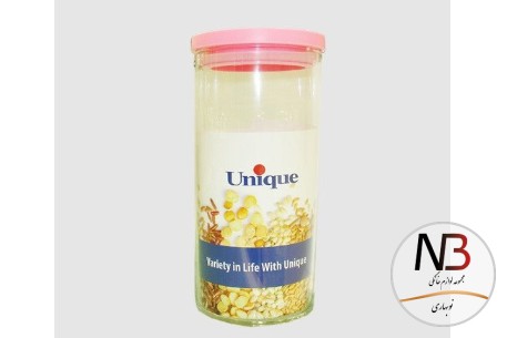 بانکه-حبوبات-شیشه-ای-درب-سرخابی-1200-یونیک-un-1221