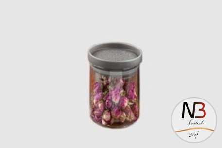 بانکه-ادویه-شیشه-ای-درب-مشکی-120-یونیک-un-1251