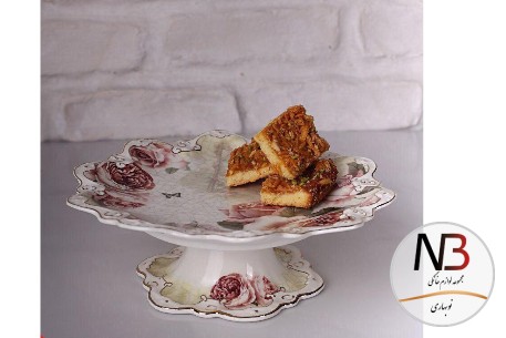 شیرینی-خوری-کوچک-پایه-دار-گلدار-9006-ان-تی-سی