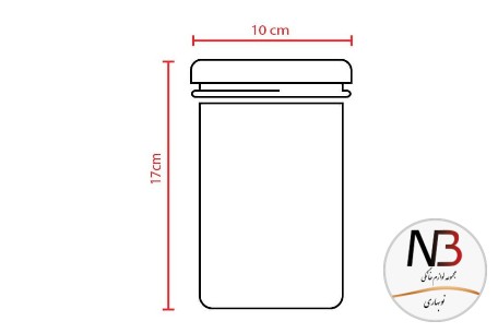 عکس محصول - بانکه-حبوبات-شیشه-ای-درب-طوسی-900-یونیک-un-1213