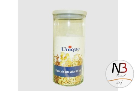 بانکه-حبوبات-شیشه-ای-درب-طوسی-1200-یونیک-un-1211