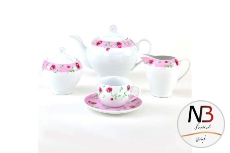 سرویس-صبحانه-خوری-زرین-17پارچه-پینک-رز-zariniran