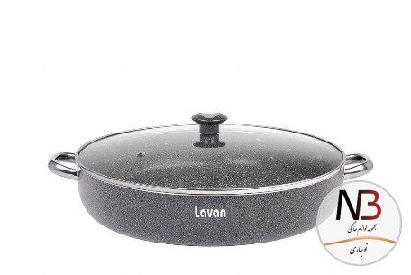 تابه-درب-شیشه-ای-لاوان-بی-لبه-تیتان-سایز-30