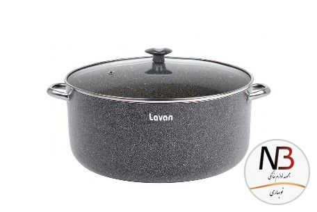 قابلمه-گرانیتی-درب-شیشه-ای-لاوان-مدل-تیتان-سایز-32