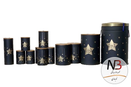 سرویس-آشپزخانه-12-پارچه-فانتزی-ستاره-کلانتر-درب-طلایی-8031-یونیک