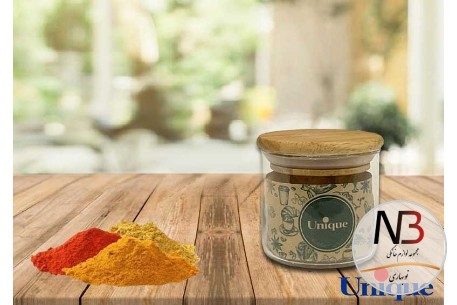 عکس محصول - بانکه-ادویه-یونیک-درب-چوبی-مدل-un-1302