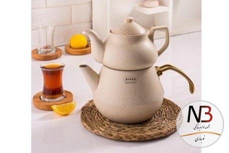 عکس محصول - ست-کتری-و-قوری-دسته-طلایی-تمام-گرانیت-ریور