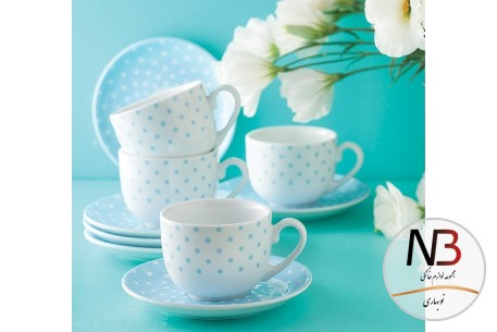 عکس محصول - سرویس-چینی-12-پارچه-چایخوری-زرین-مدل-اسپاتی-آبی