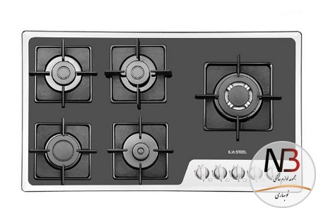 اجاق-گاز-ایلیا-استیل-شیشه-ایی-مدل-iliasteel-g504-m