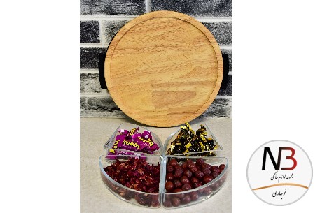 عکس محصول - تخته-سرو-بی-وی-کی-مدل-گرد-چهارخونه-کد-403414