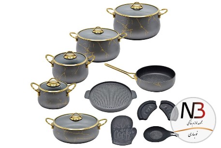 سرویس-قابلمه-گرانیتی-16پارچه-بی-وی-کی-مدل-ماربل-کد-715516