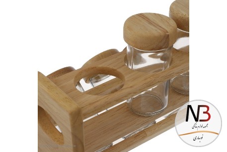 عکس محصول - ست-جا-ادویه-8-پارچه-یونیک-طرح-چوبی-مدل-6122