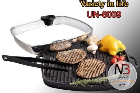 عکس محصول - تابه-گریل-چدن-مربع-بزرگ-یونیک-کد-un-6009