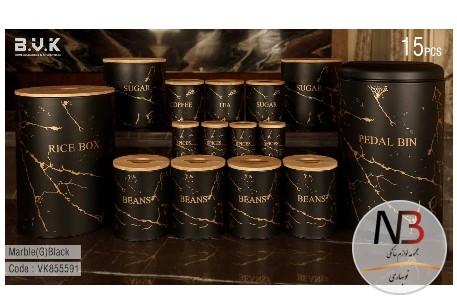 سرویس-آشپزخانه-15-پارچه-بی-وی-کی-مدل-درب-چوبی-marble
