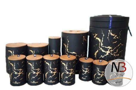 سرویس-12-پارچه-آشپزخانه-درب-بامبو-طرح-ماربل-یونیک-مدل-un-8059-2