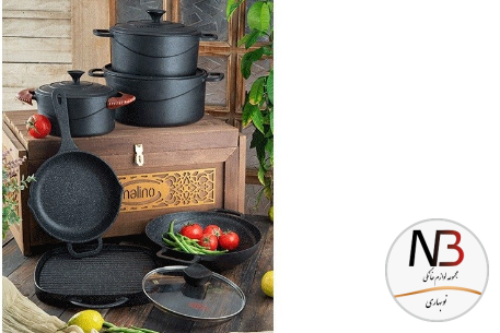 عکس محصول - سرویس-چدن-نالینو-10-پارچه-مدل-bona-با-جعبه-چوبی