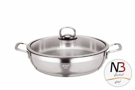 تابه-26-استیل-دو-دسته-آنت-مات-در-شیشه-زوپینی