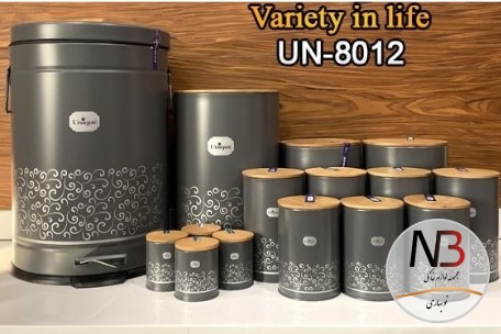 سرویس-15-پارچه-فانتزی-طوسی-مینیاتور-درب-بامبو-یونیک-مدل-8012